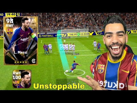 L. MESSI 100 RATED GAMEPLAY REVIEW 🔥 the best dribbler in Efootball 22 mobile ?