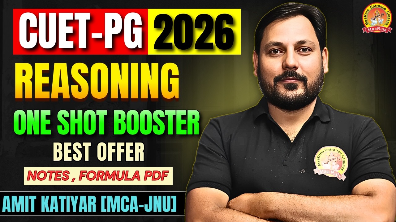 CUET-PG | Reasoning | One Shot Booster | Exam Special Rank booster | previous Year Series