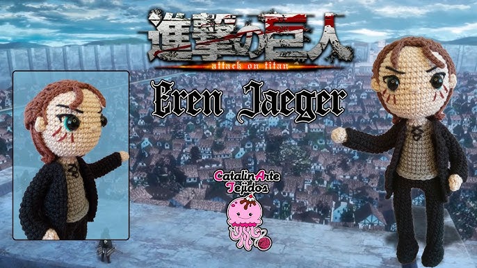 Dedoche de Amigurumi dos personagens do Attack on titan