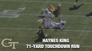 Georgia Tech QB Haynes King Shows Off His Running Skills
