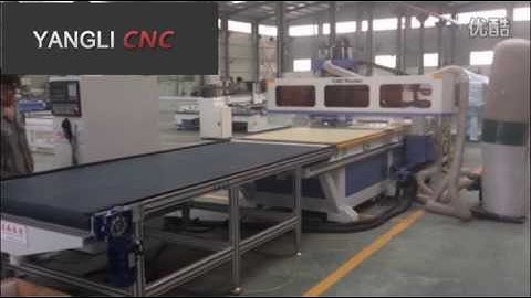 panel furniture CNC router ATC ， with auto loading and unloading system