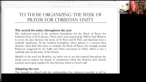 Christian Churches Together and the Week of Prayer for Christian Unity  2022, Day 1