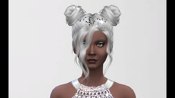 Sims 4 | CAS | Black and Silver (Collab w/ Hypernova Sims)