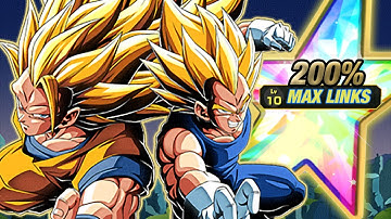 *NEW* MAX LINKS 100% LR SSJ3 GOKU & SSJ2 VEGETA 200% LEADER SKILL SHOWCASE!!! (DBZ: Dokkan Battle)