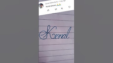 Kunal beautiful name write in a cursive writing #beautiful writing#short#clips#feeds