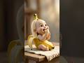 The cutest banana baby!🍼🍌 #shorts #aishorts #asmr #cutebaby