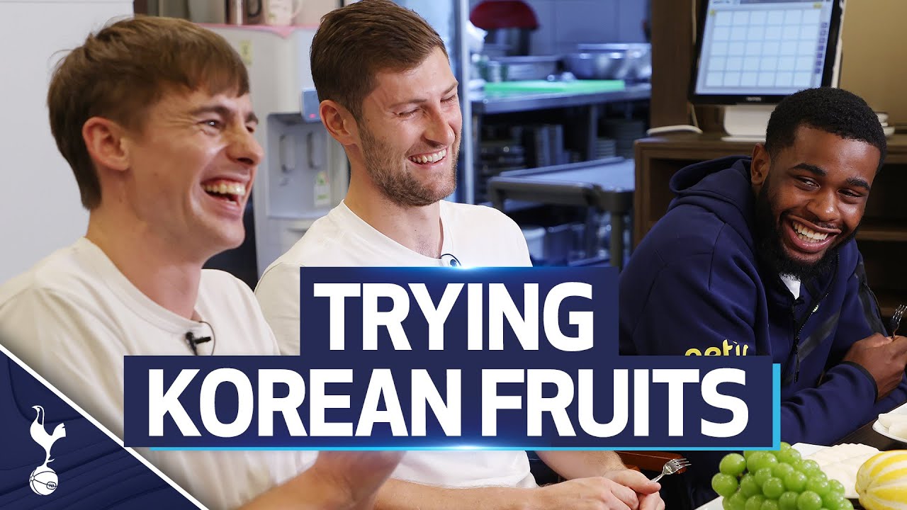 Ben Davies & Japhet Tanganga try REAL KOREAN FRUITS with the Korean Englishman 🇰🇷