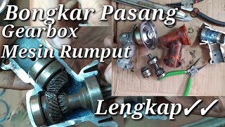 Bongkar pasang kop gearbox mesin potong rumput lengkap