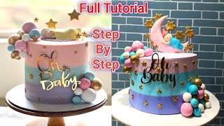 Moon And Baby Theme Baby Shower Cake | Baby Shower Cake Design