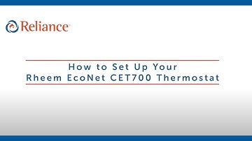 How to Set Up Your Rheem EcoNet CET700 Thermostat