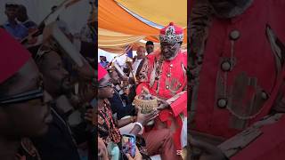 Kanayo receiving the cultural Title of Ihe Mbaisi ji Ka na MBA in Owere which shaked everywhere