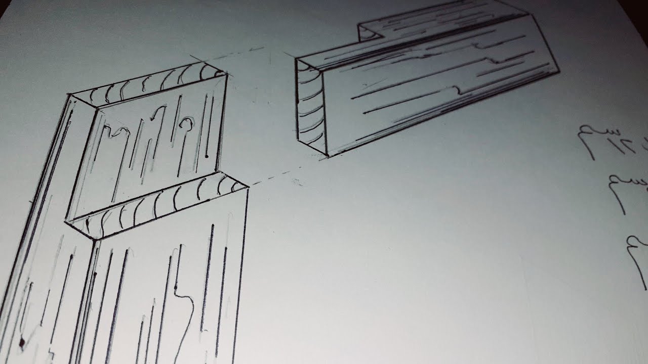 رسم فني نجارة اثاث صف اول