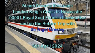 Royal Scot 90001 Electric Locomotive on the King's Cross to Newcastle Day Trip.  6th April 2024   4k