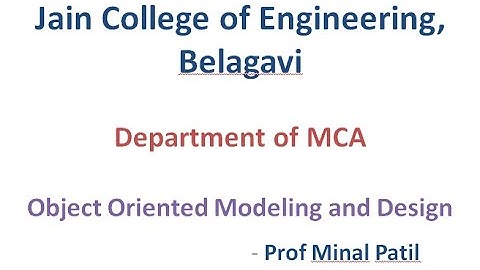 Object Oriented Modeling and Design - Chapter 3