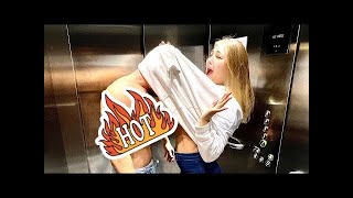 Step Father Wants To Do It With Me In Elevator Big Boobs Pranks