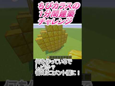 ＃Shorts  ＃ちびカラス474【1分間建築チャレンジ】＃290　＃Vtuber #中学生vtuber #関西弁 #Minecraft 　#マインクラフト