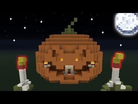 Minecraft Tutorial How To Make A Spooky Scary Pumpkin House Youtube