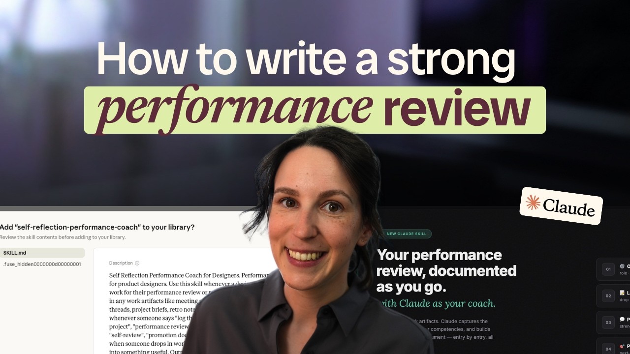 How to use Claude to write a designer performance review that shows impact (FREE Skill.md included)