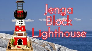 Dollar Tree  Jenga Block Lighthouse