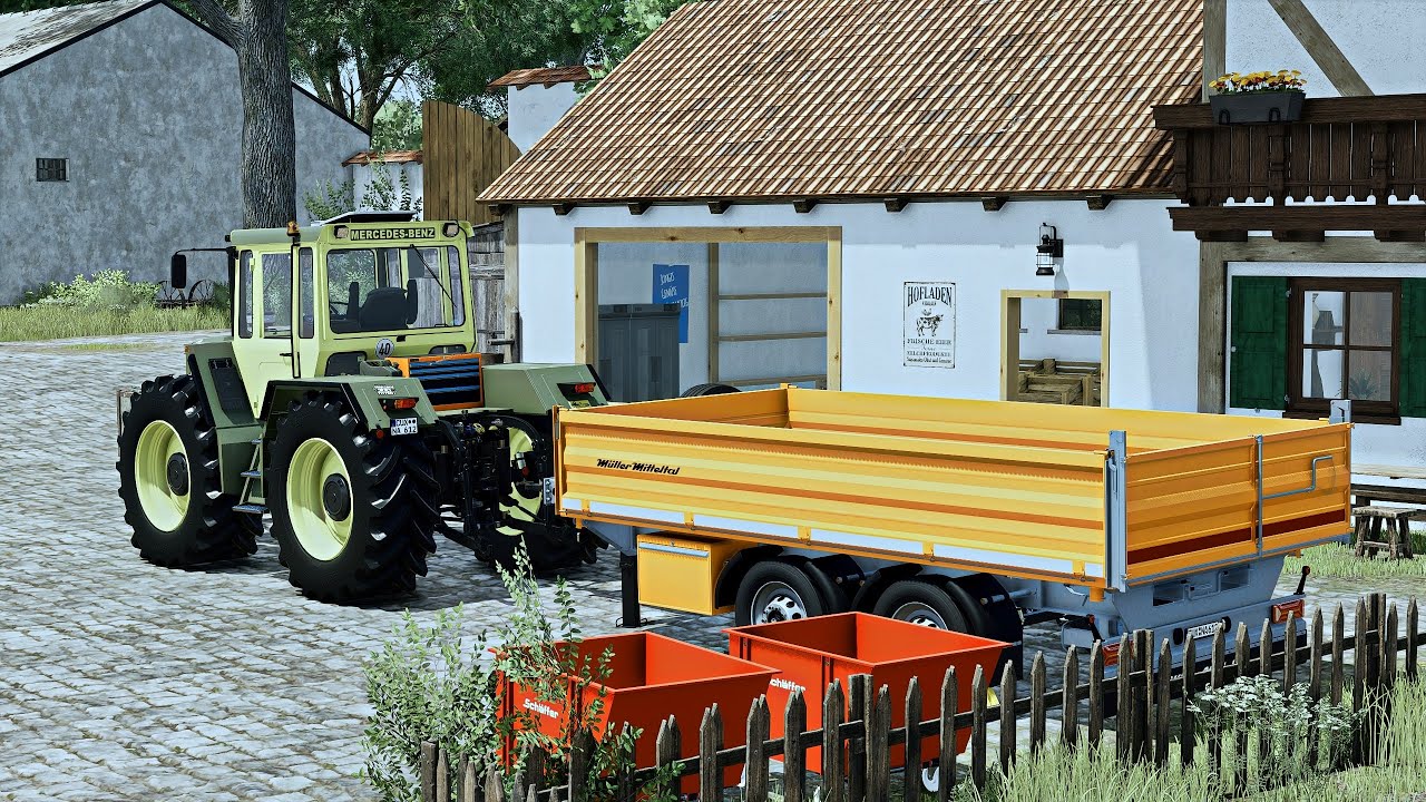 LS25 -= Hof Bergmann =-  MB-trac´s und neue Anhänger sind eingetroffen