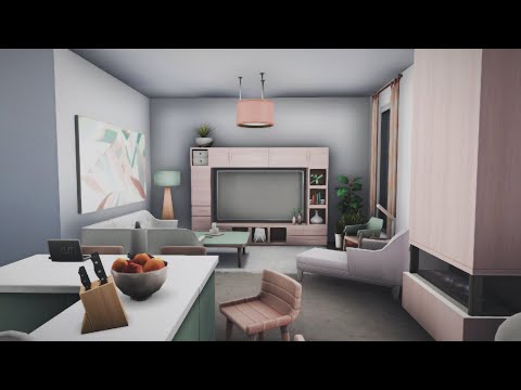 The Sims 4 Dream Home Decorator Pastel Apartment Stop Motion | 121 Hakim House | No CC