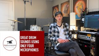 How to record drums using four microphones | For Beginners