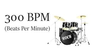 300 BPM Simple Rock (Punk) Drum Beat (Straight Beat - Drum Loop Track 300 Beats Per Minute)
