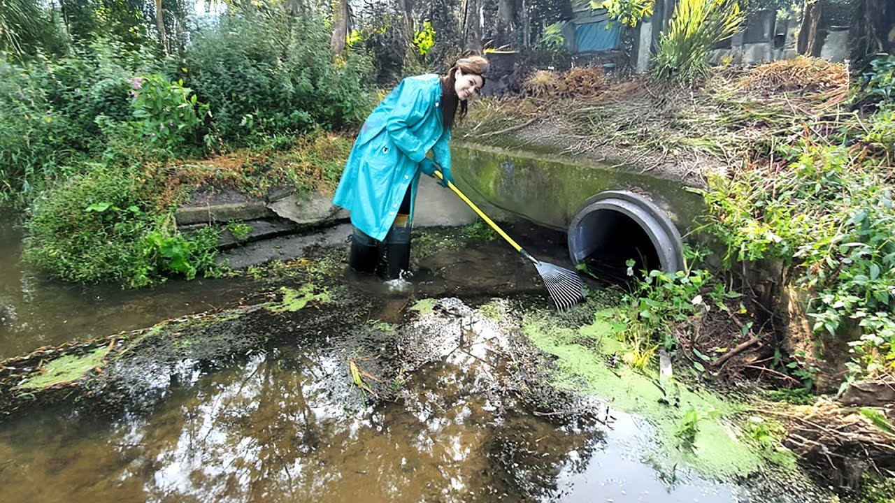 Clearing Nature’s Chokehold Culvert Drain Debris Removal - YouTube