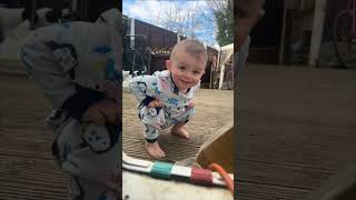 Boy Uses Dog Flap to Sneak Out of the House