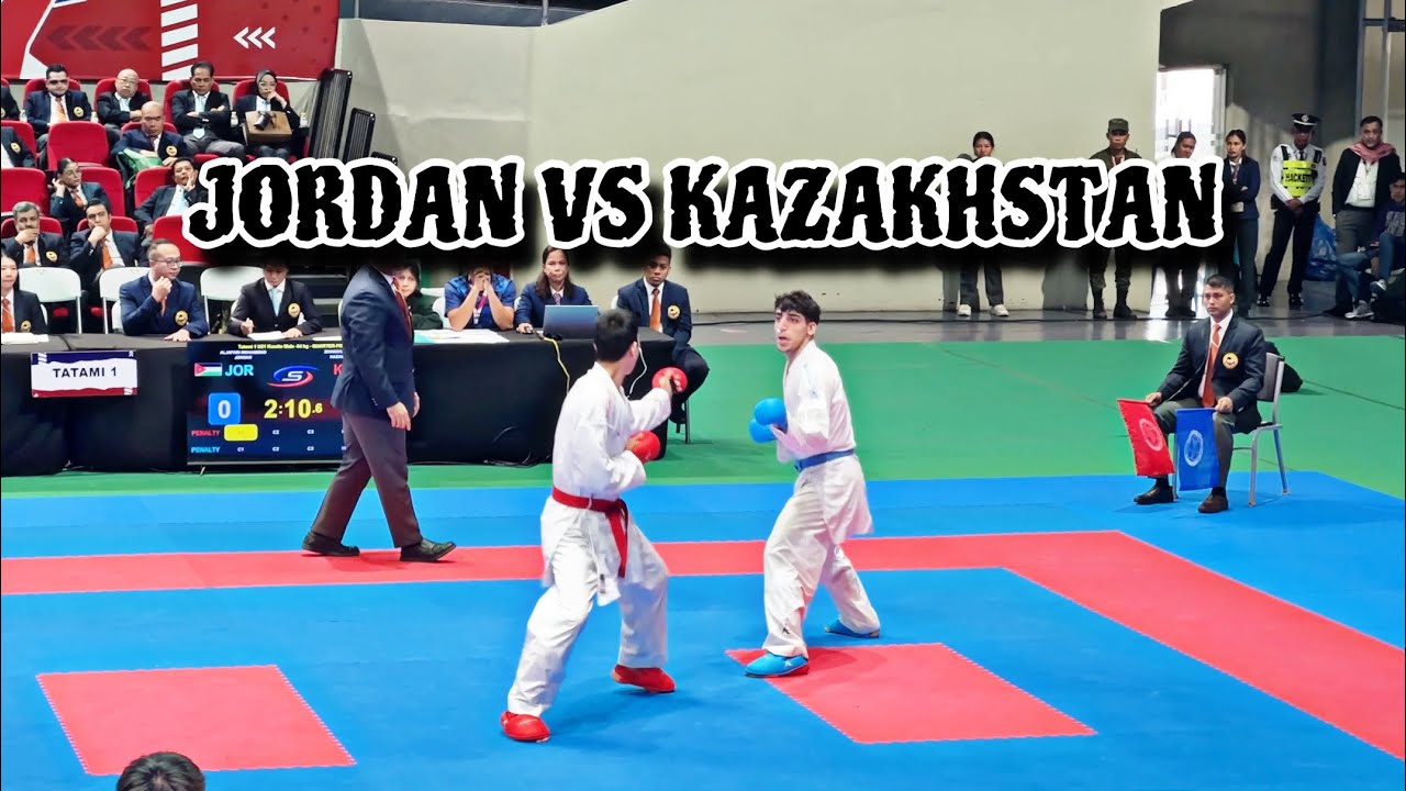 JORDAN VS KAZAKHSTAN | Mohammad Aljafari | 22th Asian Cadet, Junior & U21 Karate Championship