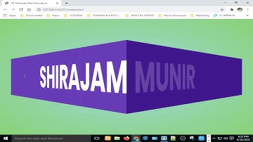 3D Marquee Text Animation