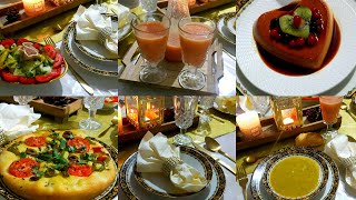 Repas pour Invité Surprise وحضرت طاولة عشاء راقية من المقبلات حتى التحلية وبزاف فرحتMenu Complet