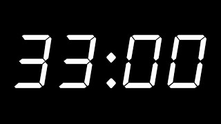 33 MINUTES - TIMER AND ALARM - 1080p - DARK SCREEN - COUNTDOWN