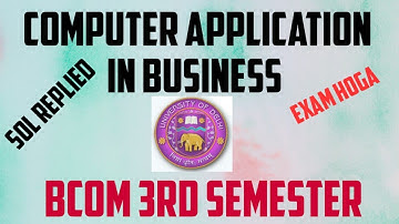 SOL computer application in business problem solved||3rd semester bcom(p)||december 2020