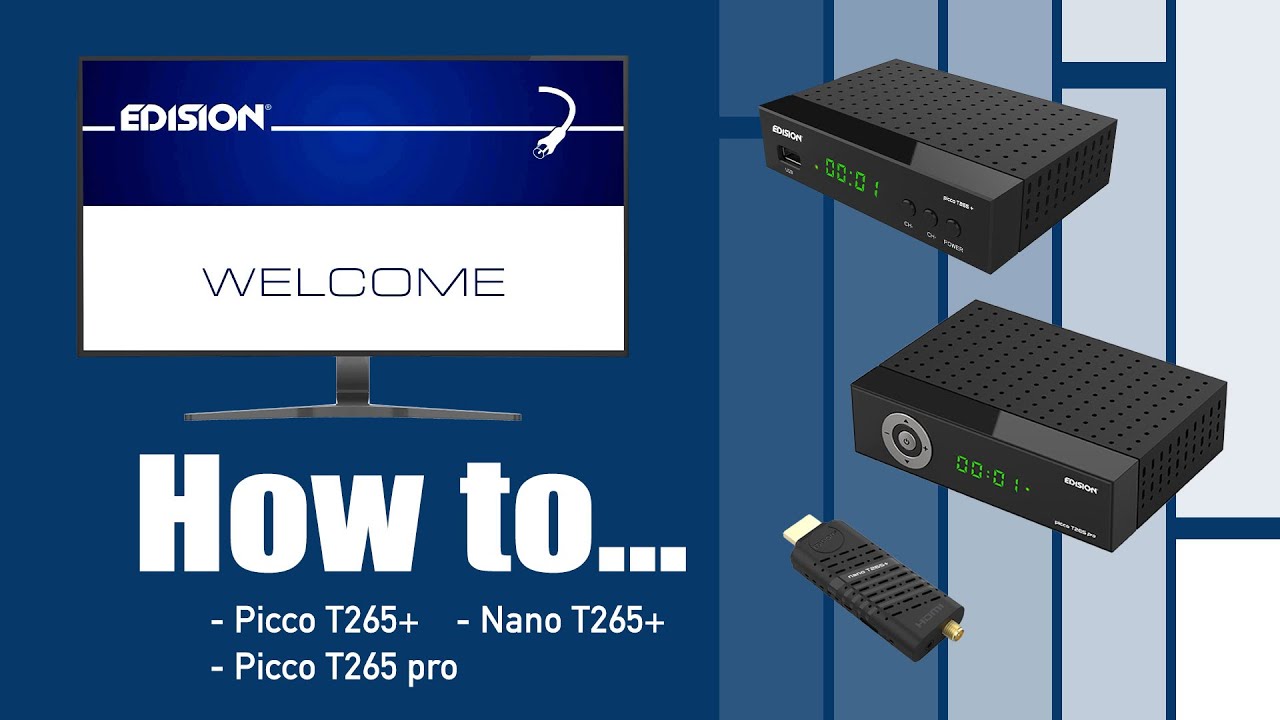 EDISION Nano T265+ Receptor dongle HDMI Terrestre TDT DVB-T2 y por Cable  DVB-C, H265 HEVC, FTA, Full HD, PVR, USB, HDMI, Sensor IR, Soporte USB WiFi,  Mando a Distancia Universal 2en1 