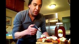 Easy Appetizer Blue Cheese and Apple Crostini w/ Drizzle of Honey by Giada De Laurentiis