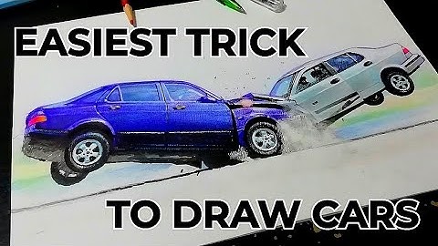 How to draw ANY car in 3 simple steps - TRY THIS. Car crash drawing