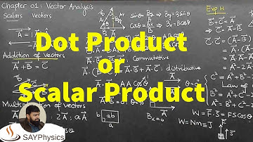 L3.2 Vector analysis - dot product of vectors
