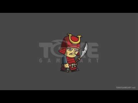 Tiny Armored Samurai - 2D Character Sprite