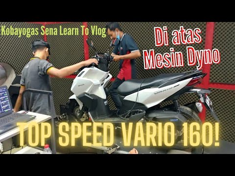 TOP SPEED HONDA VARIO 160!!! DI ATAS MESIN DYNO AXIS!