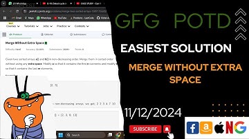 Merge without Extra Space (Gap Method) | C++|  gfg potd today | POTD | GFG Problem of the Day |
