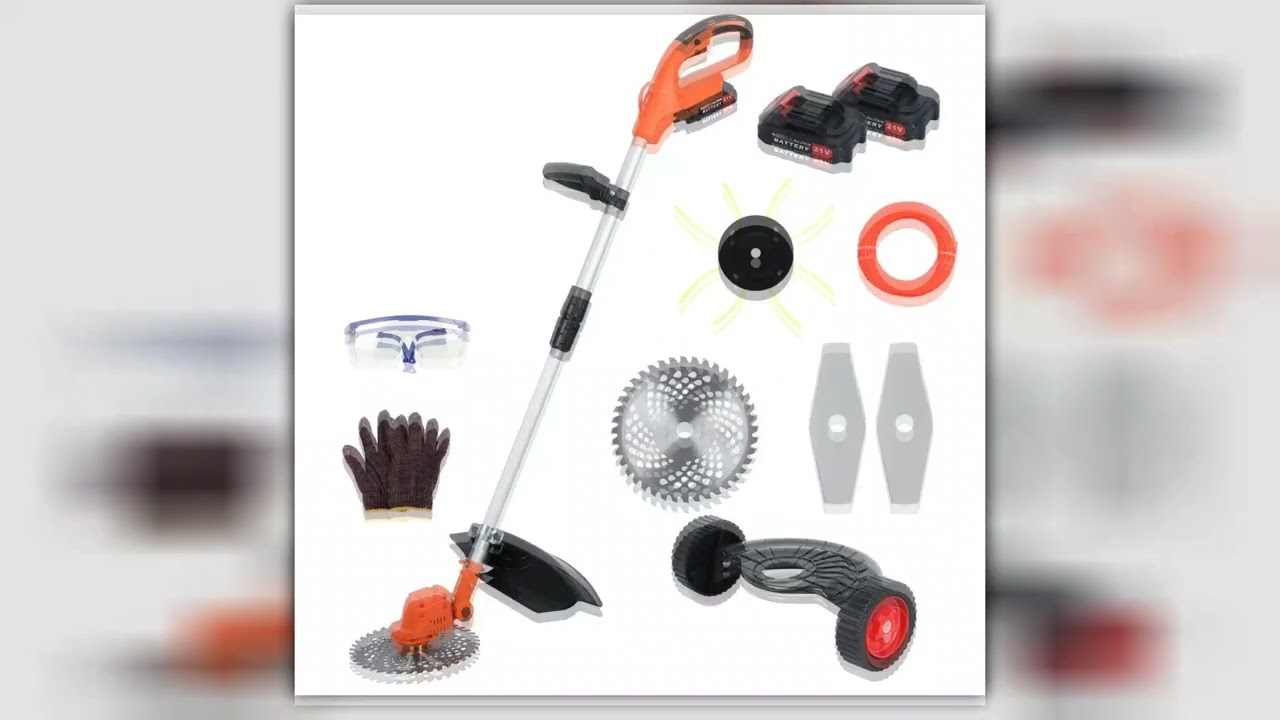 10 Inch Weed Eater Electric Weed Mower Cordless Trimmer Telescopic Rod Home Weed Eater Cutter Comfo