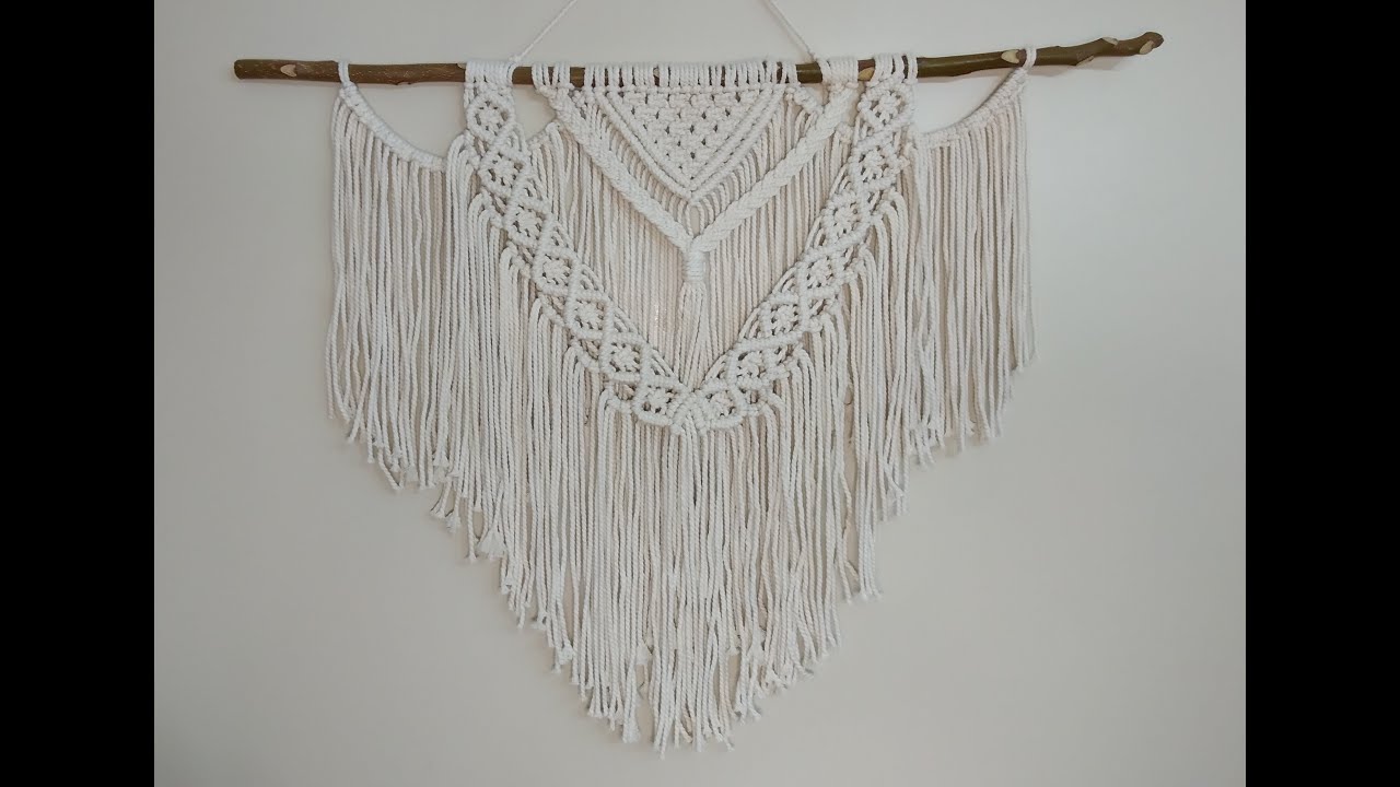 MAKROME DUVAR SÜSÜ YAPIMI- BU MODELE BAYILACAKSINIZ, DETAYLI ANLATIM [DIY MACRAME]MACRAMEWALLHANGİNG