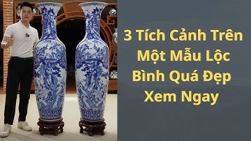 MÃ - TC11 / Mẫu Lộc Bình Men Lam Vẽ Tay 3 Tích Cảnh Đẹp Ý Nghĩa - Lộc Bình Bát Tràng