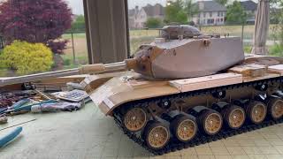 1/16 RC USMC M-60A1 tank - Build report - weapons system tests