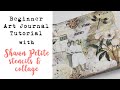 Art Journaling with SHAWN PETITE collage and stencils TIM HOLTZ PAPER DOLLS