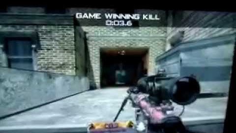 No Scope Double Y Game WINning Killcam MW2 Cross Map
