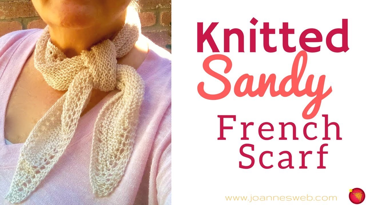 Knitted Sandy French Scarf How To Knit A Scarf It's a Wrap Yarn Red