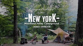 미국캠핑 | Woodland Valley Campground. NY | Cinematic Camping | 4K