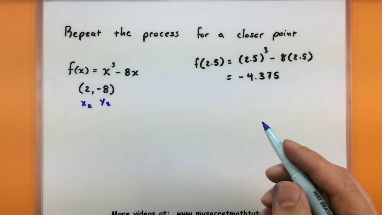 Calculus - Approximate the instantaneous rate of change of a function